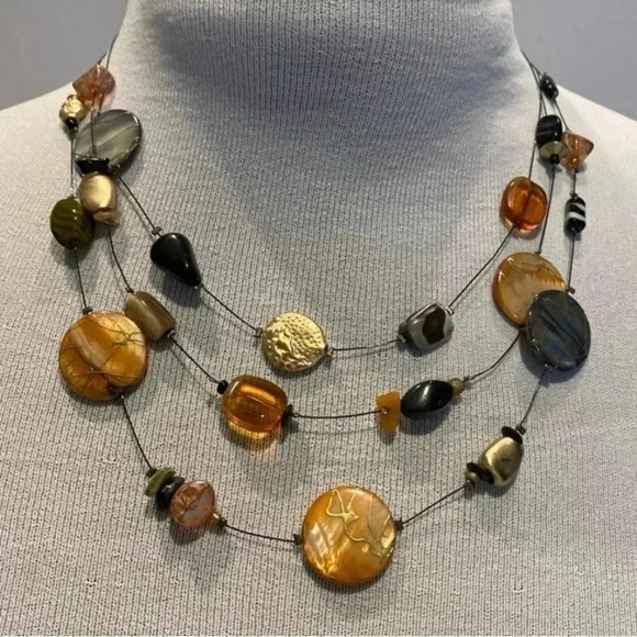 Tiered Stone Necklace - Picture 1 of 7